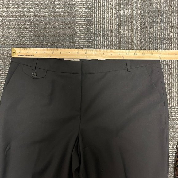 TALBOTS Signature Flare Leg Black Wool Blend Trouser Pants Size 14 - Picture 11 of 12